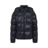 Moncler Padded Hooded Coat With Flap Pocket In Black