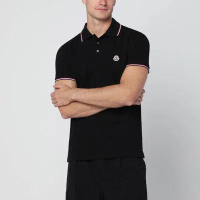 Moncler Black Short-sleeve Polo Shirt