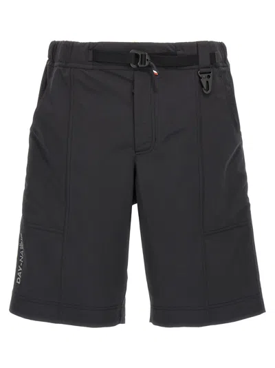 MONCLER BLACK SHORTS BERMUDA SHORTS