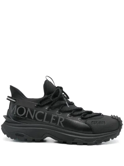 Moncler Black Counter Logo Print Sneakers