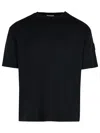 Moncler Crew Neck Short Sleeves Sweater In Black