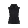 Moncler Padded High Collar Vest With Flap Pockets In Black