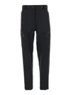 Moncler Gabardine Cargo Trousers In Black