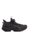 Moncler Black Tech Fabric Trailgrip Lite 2 Sneakers In Black