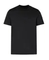 Moncler Black Solid Crew Neck T-shirt In Black