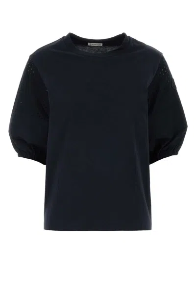 Moncler Black Solid Crew Neck T-shirt