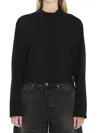 Moncler Black Solid Mock Collar Sweatshirt In Black