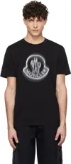 Moncler Black Ss T-shirt In 999 - Black