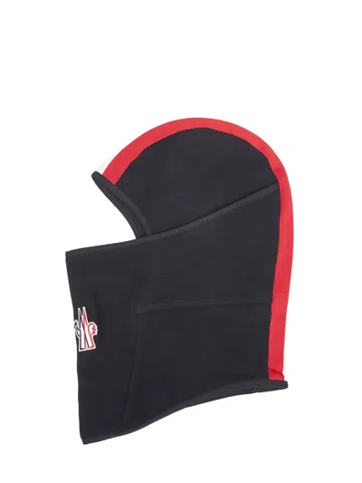 Moncler Black Stretch Fleece Balaclava In Brown