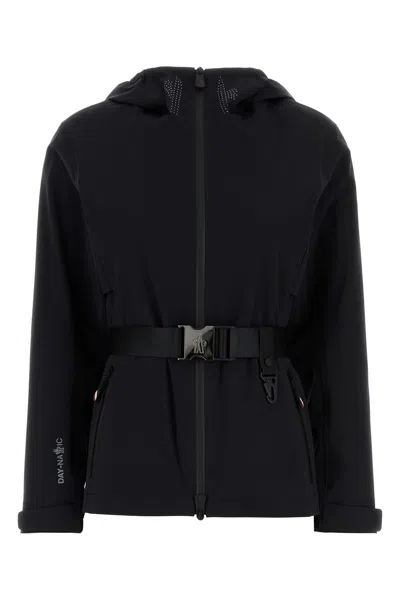 MONCLER BLACK STRETCH NYLON FEX JACKET