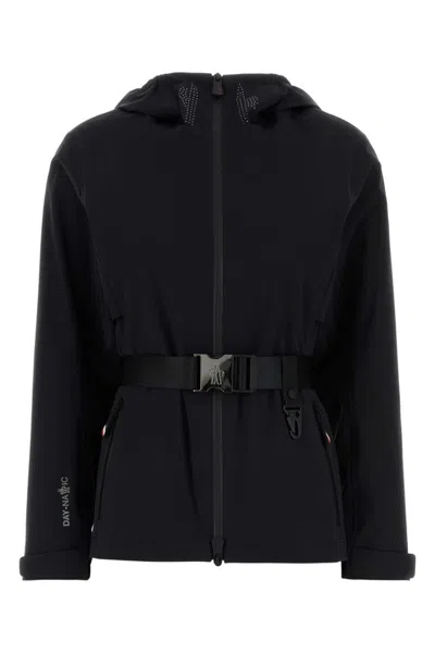 MONCLER BLACK STRETCH NYLON FEX JACKET