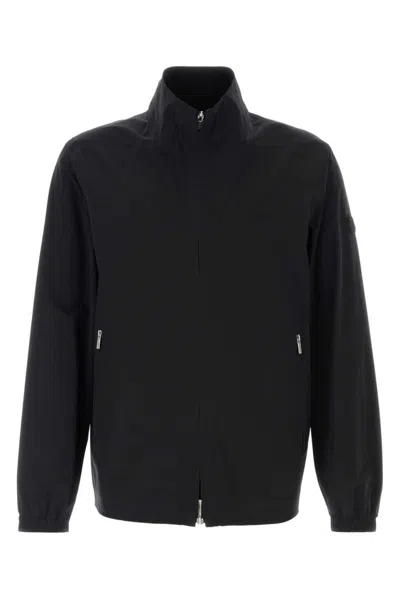 MONCLER BLACK STRETCH NYLON FRENE WINDBREAKER
