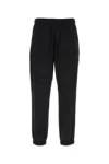 Moncler Black Joggers In Stretch Technical Nylon Trousers Black In 999
