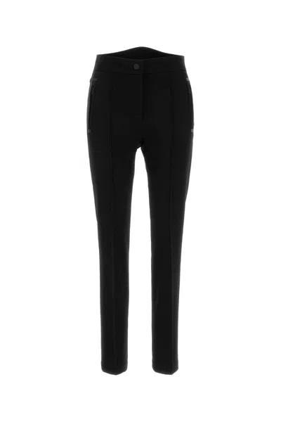 Moncler Logo-patch Mid-rise Trousers In Black