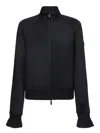 Shop Moncler Black Stretch Polyester Sweatshirt In Nero