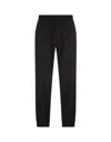 Moncler Black Embroidered Logo Trousers In Black