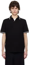 Moncler Polo Man In 999 - Black