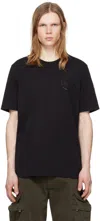 Moncler Logo-embossed Cotton T-shirt In Black 999