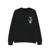 Moncler Embroidered Logo Sweatshirt In Black