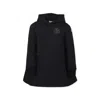 Moncler Hooded Crystal Logo Dress In Black