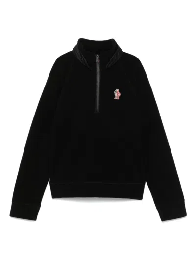 Moncler Kids' Black Sweatshirt Unisex