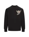 Moncler Black Sweatshirt With Ski Patch In Black
