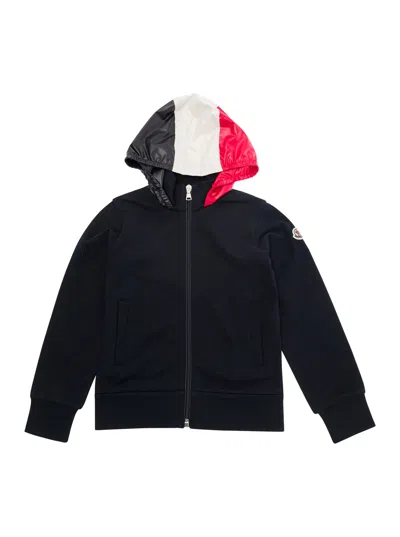Moncler Kids' Sweatshirt With Logo In Blue