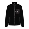 Moncler Teddy Zip-up Sweatshirt With Pocket Clothing In Black