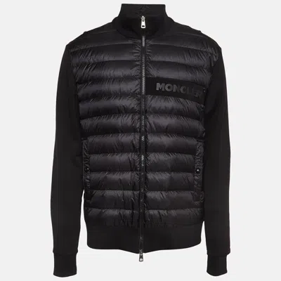 Pre-owned Moncler Black Synthetic And Cotton Puffer Jacket Xxl