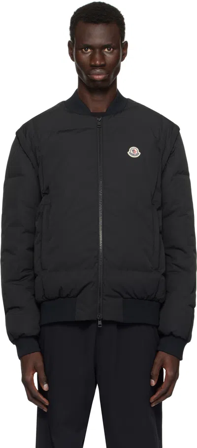 Moncler Black Taku Down Jacket In 999 - Black
