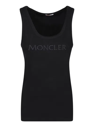 Moncler Cotton Tank Top By  In Black