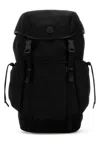 Moncler Canvas Tech Backpack With Front And Side Pockets In Black