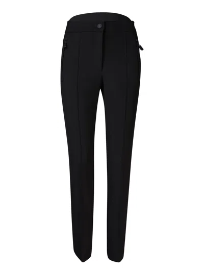 MONCLER BLACK TECHNICAL TWILL TROUSERS