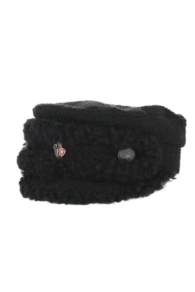 Moncler Black Textured Breton Hat