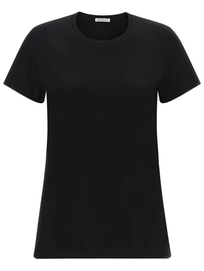 Moncler Black Tonal Design Cotton T-shirt