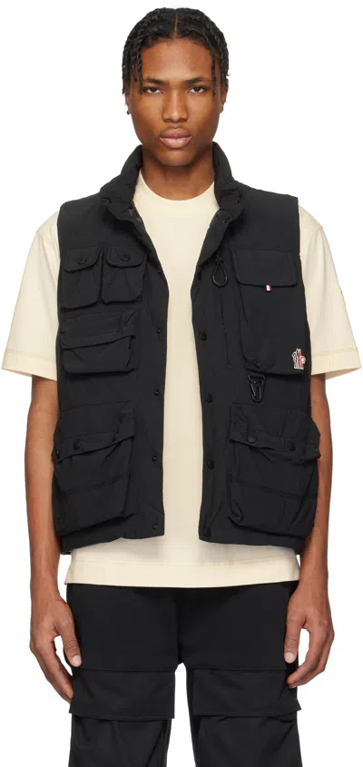 Moncler Black Tongass Down Field Vest In 999 - Black