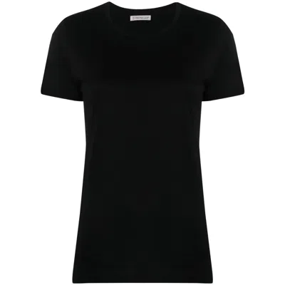 MONCLER MONCLER BLACK TOPS - T-SHIRTS & JERSEYS WOMEN