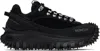 Moncler Trailgrip Lite 3 Nubuck And Suede Sneakers In 999 Black
