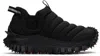 Moncler Trailgrip Après Down-filled Sneakers In 999 Black
