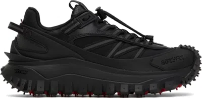 Moncler Black Trailgrip Gtx Low Sneakers In 999 Black
