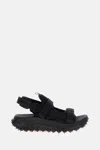 Moncler Black Trailgrip Sandals In Black