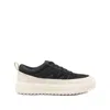 Moncler Monpulse Leather-trimmed Sneakers In Black
