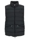 Moncler Padded Collar Zip Pockets Jacket In Black