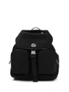 Moncler Functional Polyester Backpack With Multiple Pockets In Black