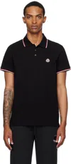 Moncler This Polo Shirt Features A Timeless Design That Transcends The Seasons In Black