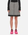 Moncler Black Tweed Mini Skirt In Black