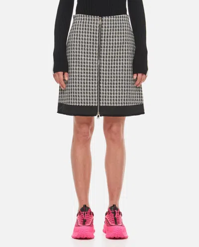 MONCLER BLACK TWEED MINI SKIRT