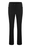 MONCLER BLACK TWILL TROUSERS FOR WOMEN