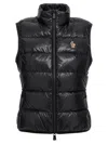 Moncler Grenoble Quilted Black Jacket With High Collar And Glossy Finish In Black