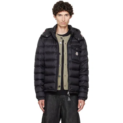 Moncler Black Verith Hooded Short Down Jacket